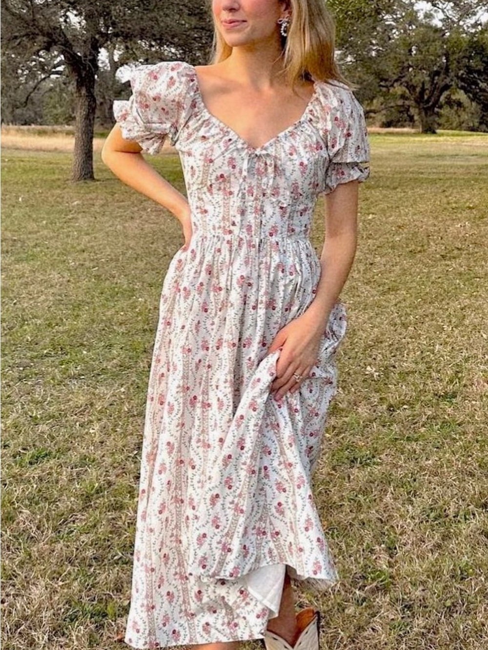 Hill House Ophelia dress in vine pattern